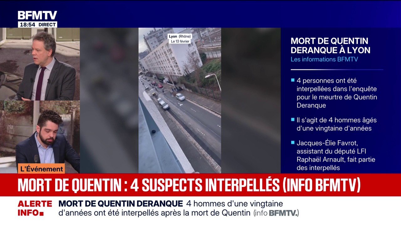 Mort de Quentin: Jacques-Élie Favrot, assistant parlementaire du député LFI Raphaël Arnauld, fait partie des interpellés