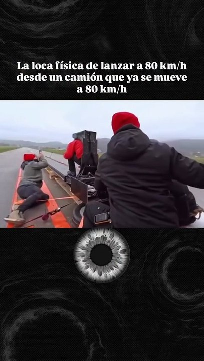 Una persona lanzada a 80 km-h desde un camión