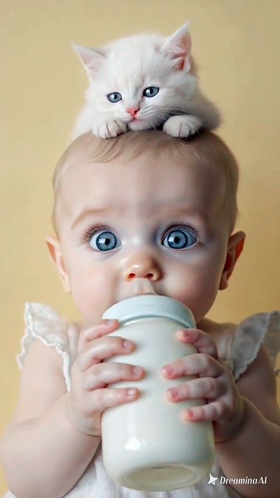 Cute Laughing Kid Meets a Friendly Goat | AI Kids