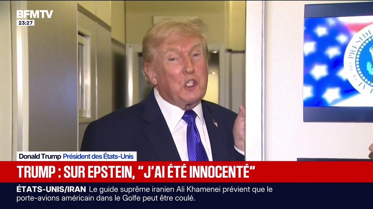 "Je n'ai rien à cacher, j'ai été innocenté, je n'ai rien à voir avec Jeffrey Epstein", déclare Donald Trump