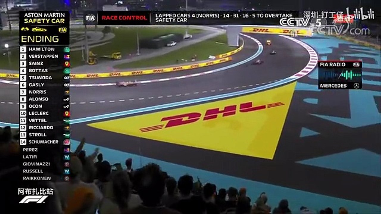 最后一圈CCTV5解说版-R22 阿布扎比大奖赛_哔哩哔哩