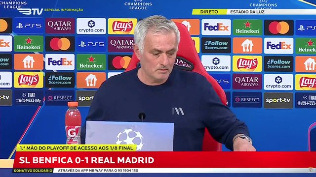 Mourinho, conferência de imprensa completa após o Benfica 0 - Real Madrid 1