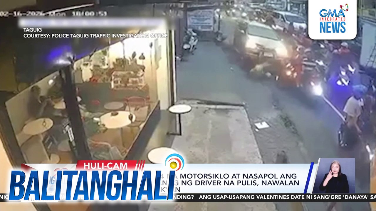 MPV, inararo nag 14 na motorsiklo at nasapol ang isang kotse; paliwanag ng driver na pulis, nawalan ng preno ang sasakyan | Balitanghali