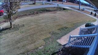 Detached Firetruck Hose Gets Tangled Around Driveway Mailbox