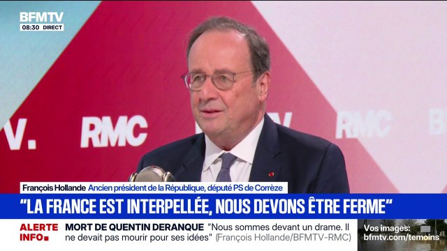 Mort de Quentin Deranque: François Hollande pointe une double responsabilité de LFI