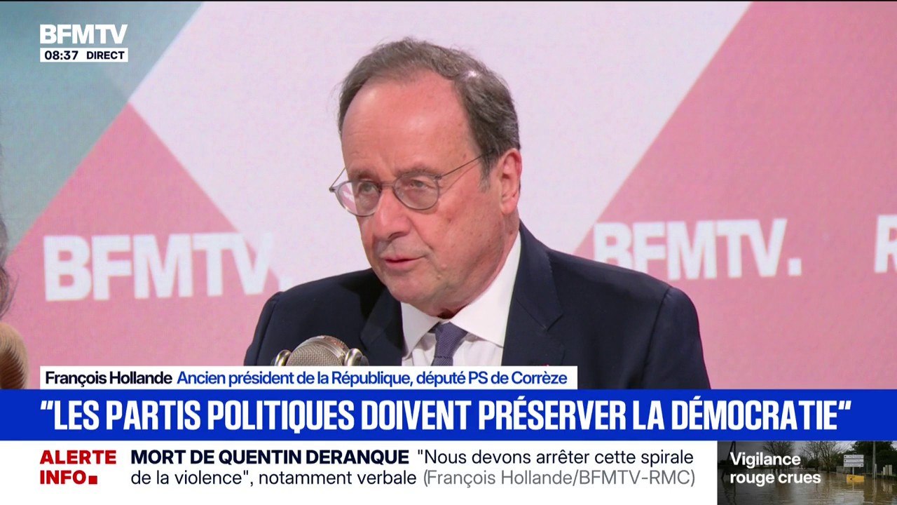 "Le rôle des partis politiques c'est d'assurer que la démocratie va être préservée", rappelle François Hollande