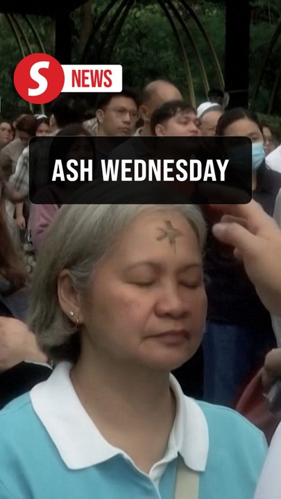 Catholics in the Philippines mark their foreheads with Ash to start Lent
