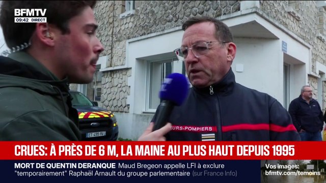 Crues en Charente-Maritime: Nous avons réalisé plus de 200 interventions depuis samedi dans le secteur de Saintes, explique ce sapeur-pompier