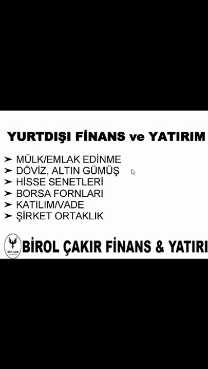 YURTDIŞI FİNANS EMLAK YATIRIM ÖN DANIŞMANLIK