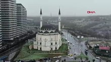 İstanbul'da kar yağışı havadan görüntülendi