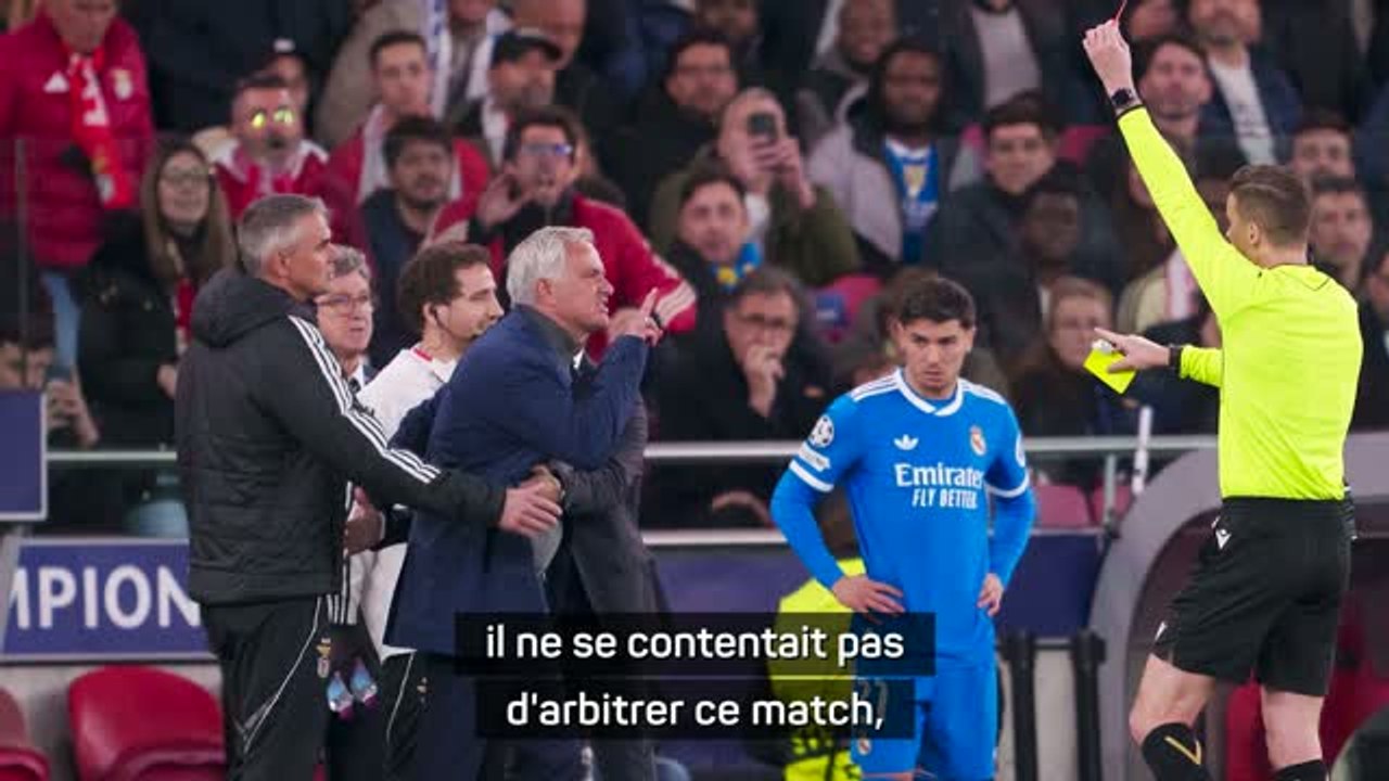 Benfica - Mourinho après son carton rouge : "L'arbitre sait que j'ai dit la vérité"