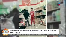 Menores de edad son captados robando en tienda de autoservicio en Tultitlán