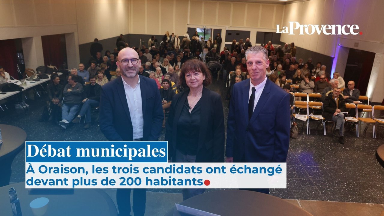 Débat municipales 2026 : À Oraison, les trois candidats ont échangé devant plus 200 personnes