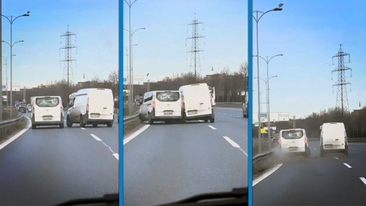 Trafikte dehşet saçtı: Seyir halindeyken tartışan sürücülerden biri, aracını diğerinin üzerine sürdü!