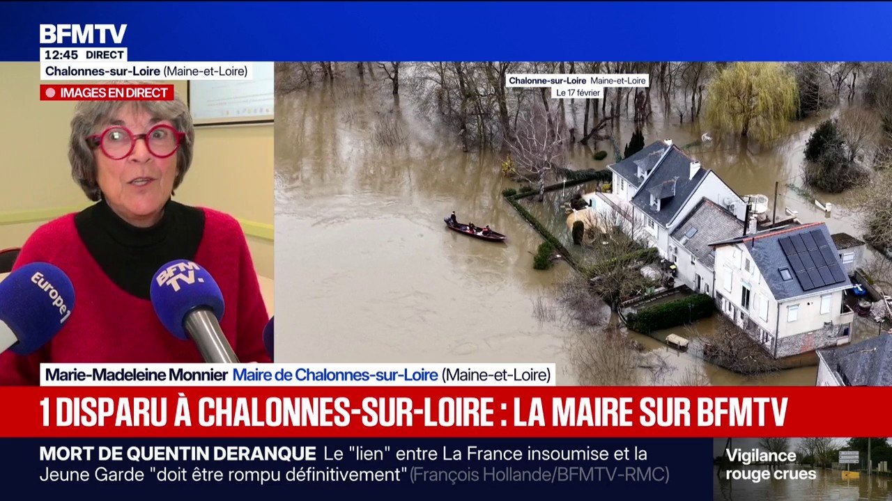 "On n'a toujours aucune nouvelle": la maire de Chalonnes-sur-Loire évoque l'homme disparu lors des crues dans le Maine-et-Loire