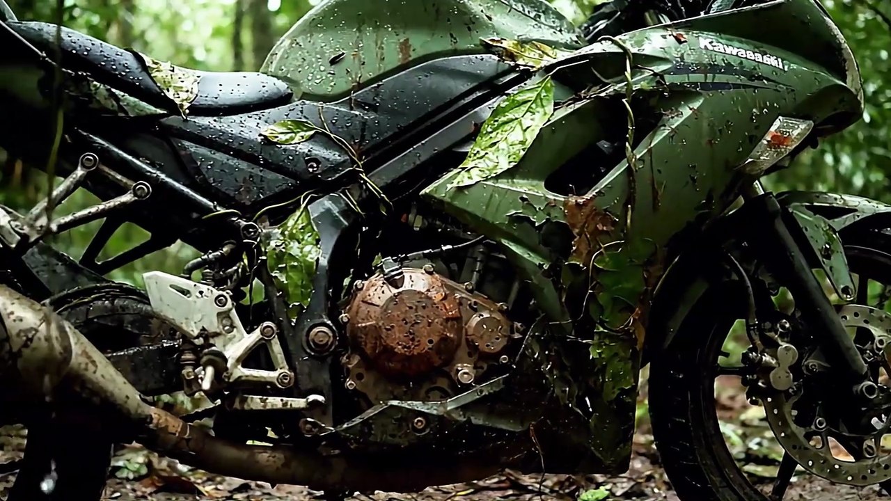 ASMR Motorcycle Restoration | Full Restoration 2012 Kawasaki Ninja 300 Rust To Abandoned Jungle Look