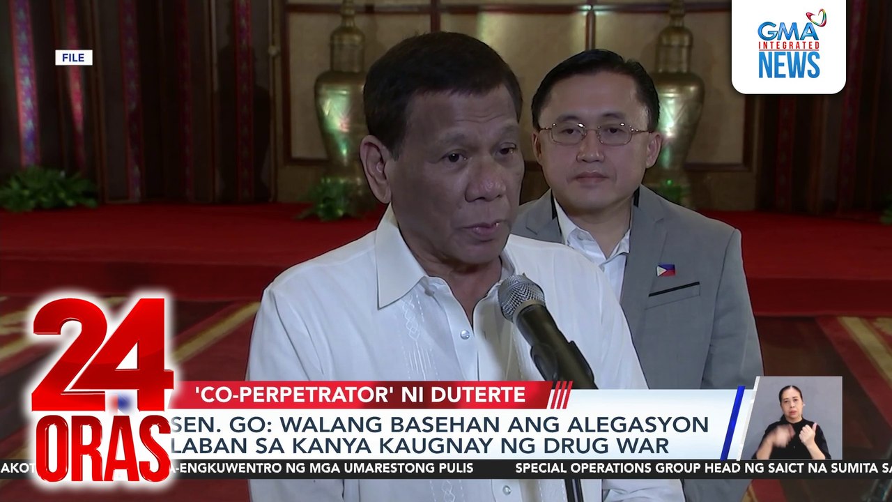 Sen. Go - Walang basehan ang alegasyon laban sa kanya kaugnay ng drug war | 24 Oras