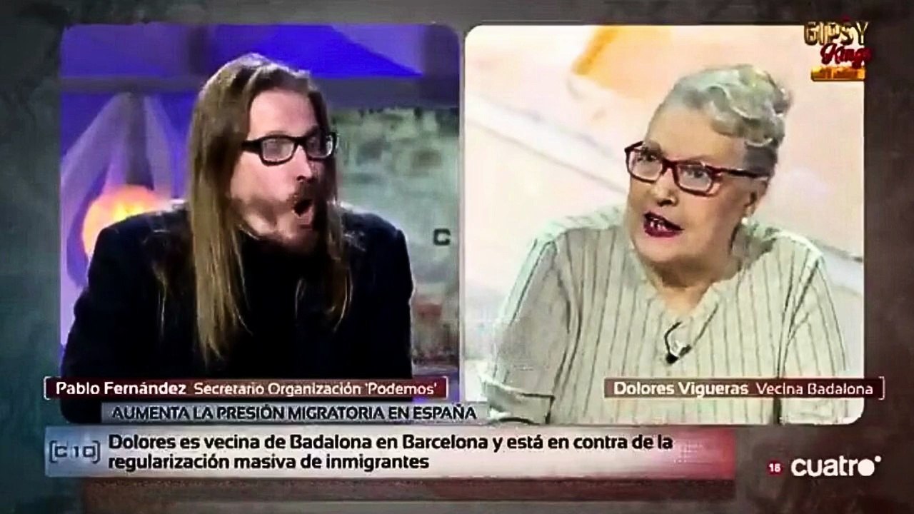Una vecina de Badalona humilla en directo al podemita Pablo Fernández: «En Zaragoza, ¡toma, menos cero!»
