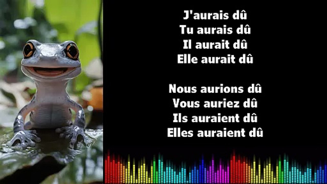 ♫ Apprendre la conjugaison en chantant ♫  I DEVOIR I Conditionnel Passé_