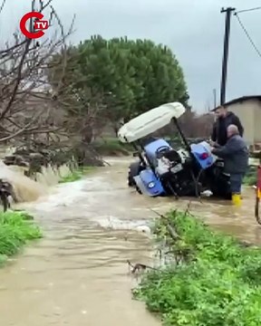 Manisa'da dereler taştı Tarım arazileri su altında kaldı
