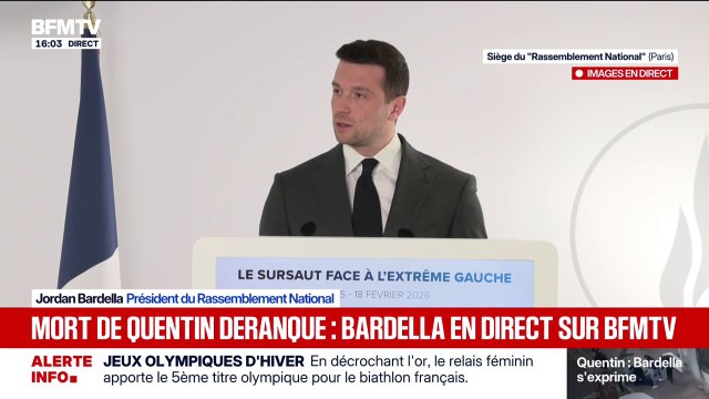 Mort de Quentin à Lyon: Notre démocratie est à un point de bascule , estime Jordan Bardella