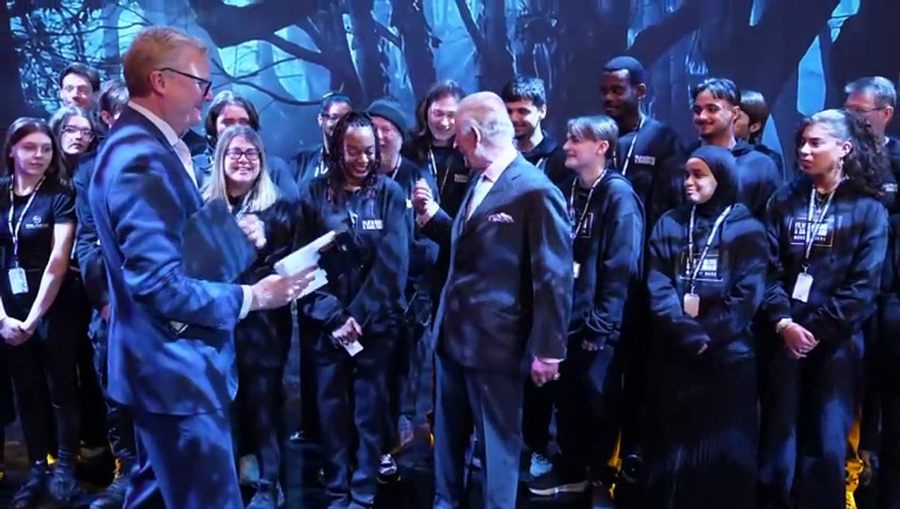 King visits film studios in east London