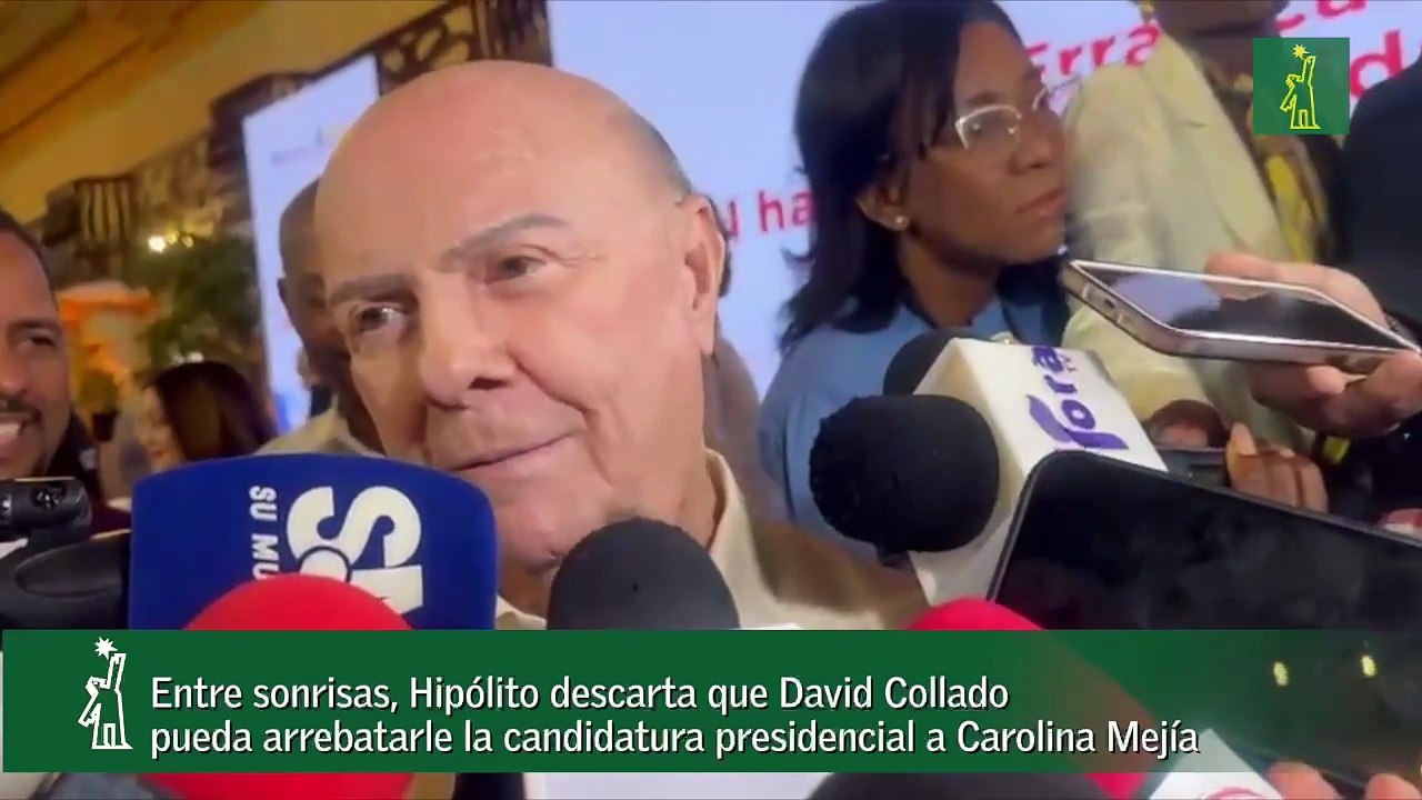 Entre sonrisas, Hipólito descarta que David Collado pueda arrebatarle la candidatura presidencial a Carolina Mejía