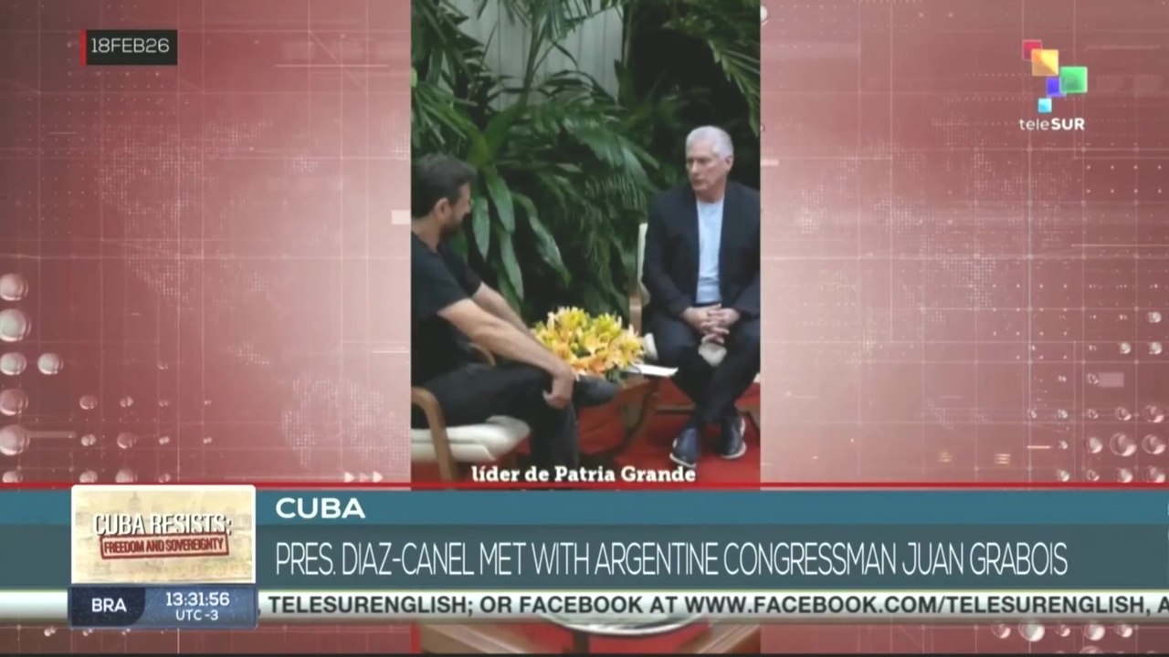 Pres. Diaz-Canel met with Argentine congressman Juan Grabois
