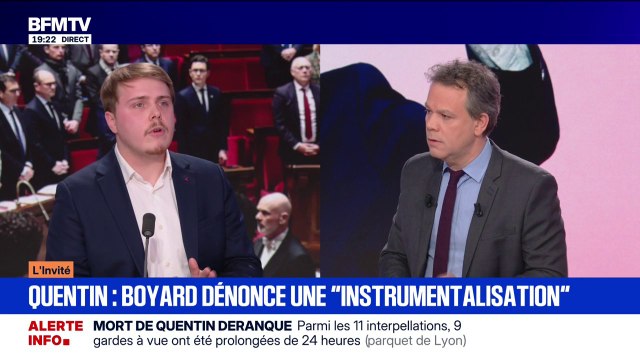 Mort de Quentin Deranque: Louis Boyard (LFI) dénonce une instrumentalisation politique