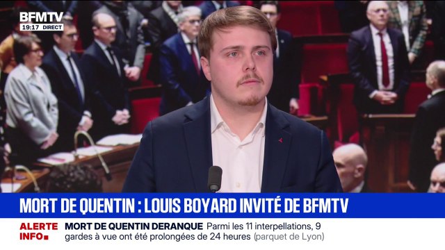 Mort de Quentin à Lyon: Nous n'approuvons pas ces méthodes: ce n'est pas de l'auto-défense populaire que de frapper un homme à terre , assure Louis Boyard (LFI)