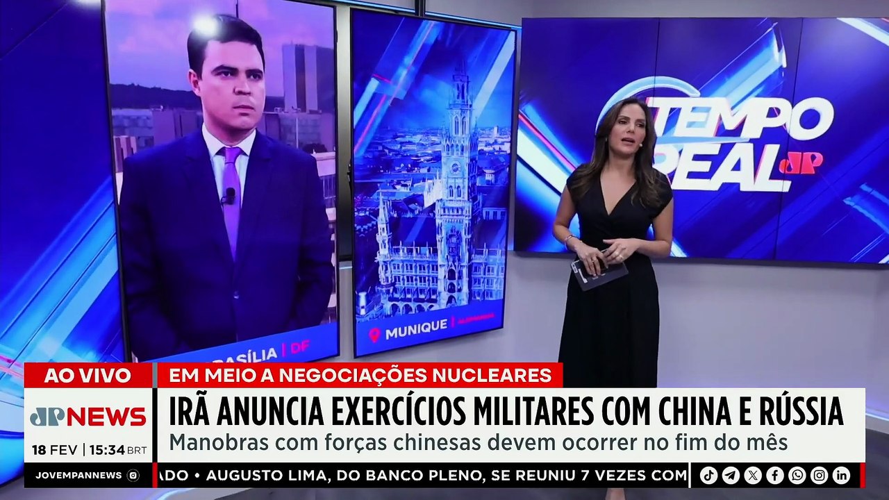 Irã anuncia exercícios militares com China e Rússia em meio a negociações nucleares | TEMPO REAL