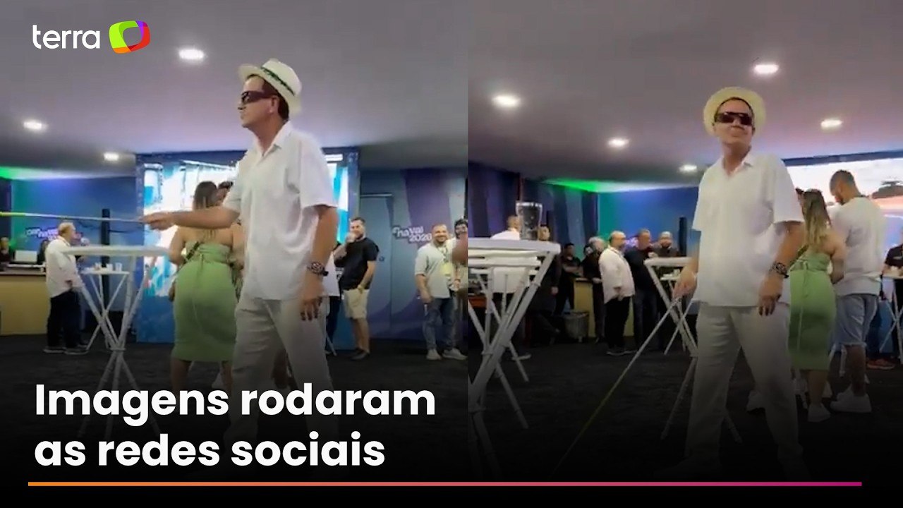 Eduardo Paes é flagrado imitando pessoas com deficiência visual em camarote na Sapucaí