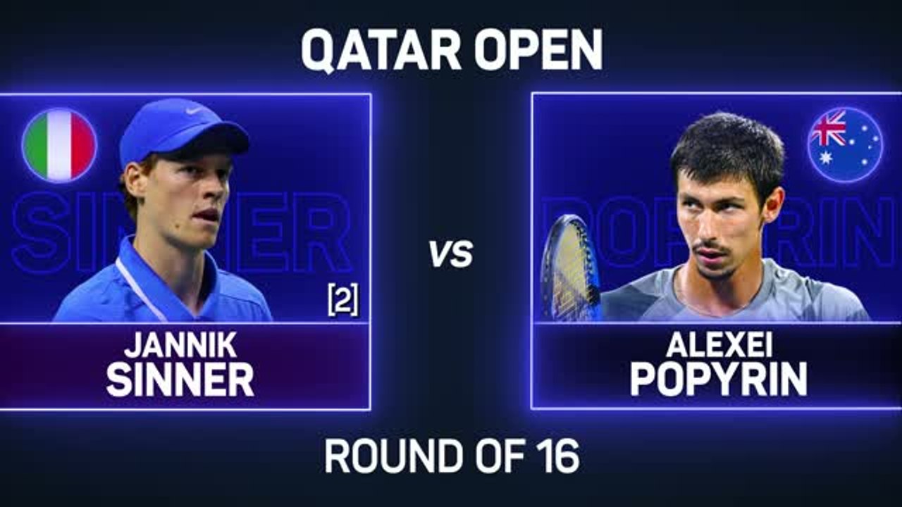 Sinner eases past Popyrin in Qatar Open