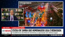 Deu ruim? Escola que homenageou Lula é rebaixada no Carnaval do Rio
