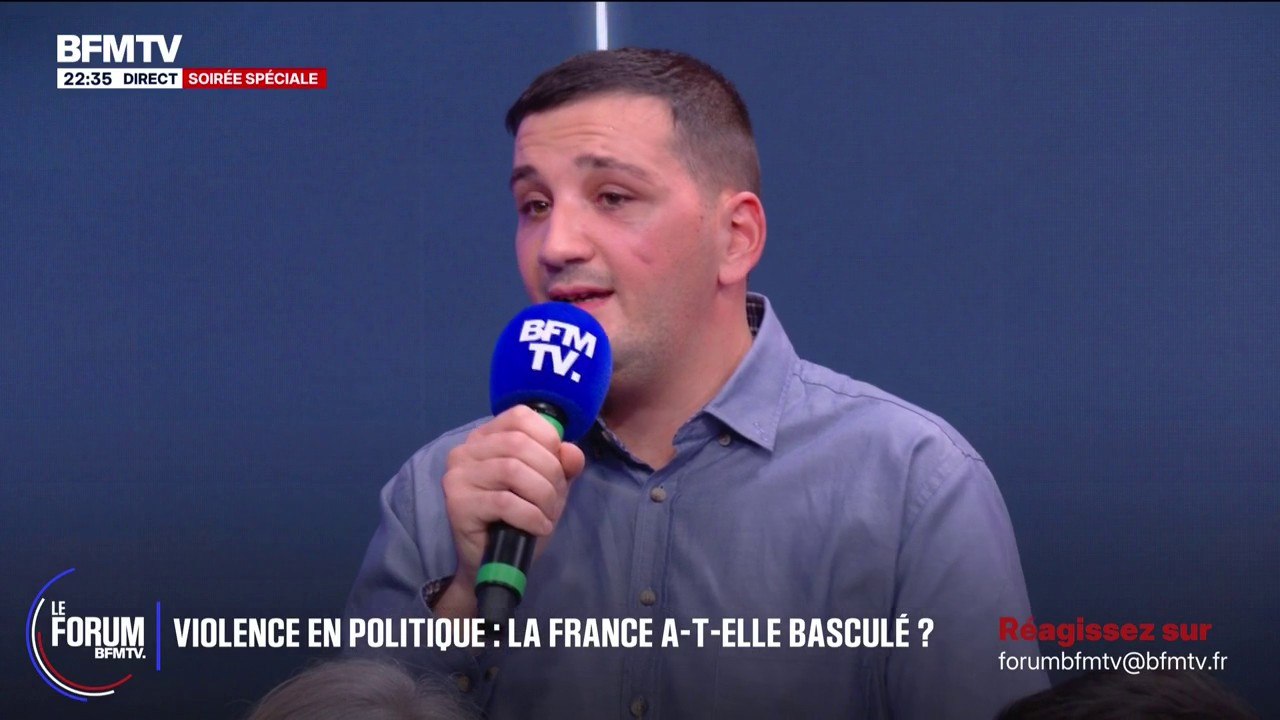 FORUM BFM - "Essayer de rester calme et ne pas provoquer", Yohan militant au Rassemblement national raconte comment il a été formé par le parti pour savoir comment réagir en cas de prise à partie