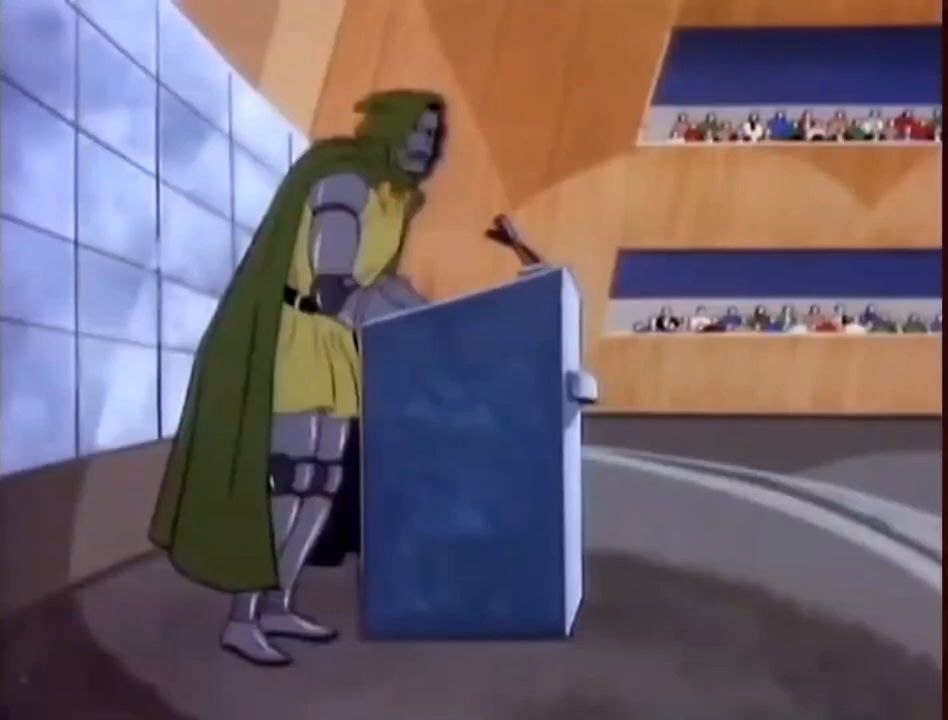 spiderman  explode dr doom  robot 1981
