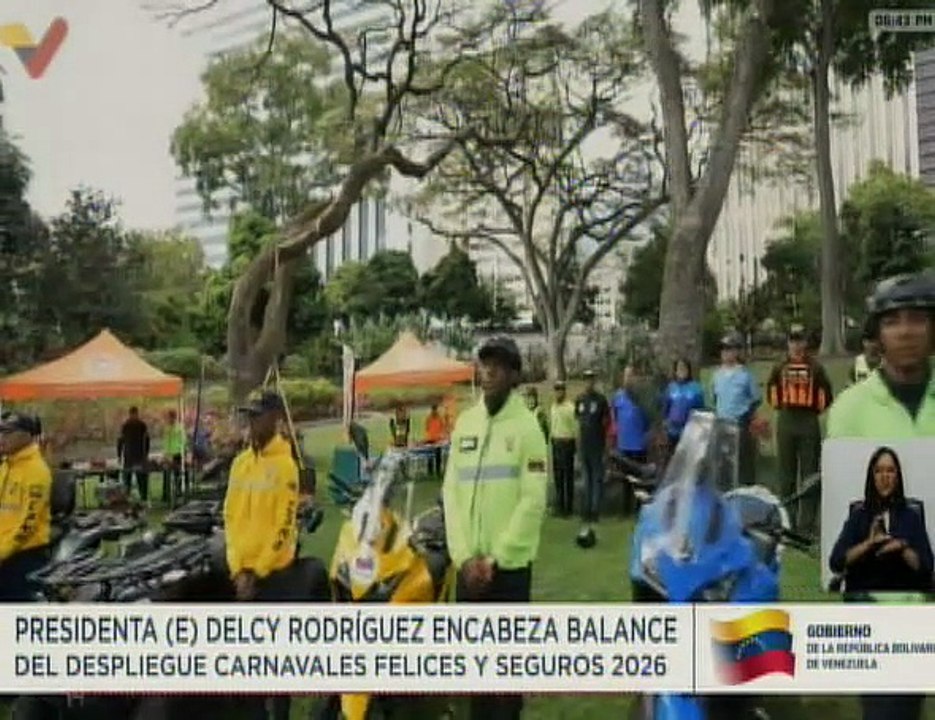 Presidenta Encargada felicita a los funcionarios de seguridad por su despliegue en los Carnavales 2026