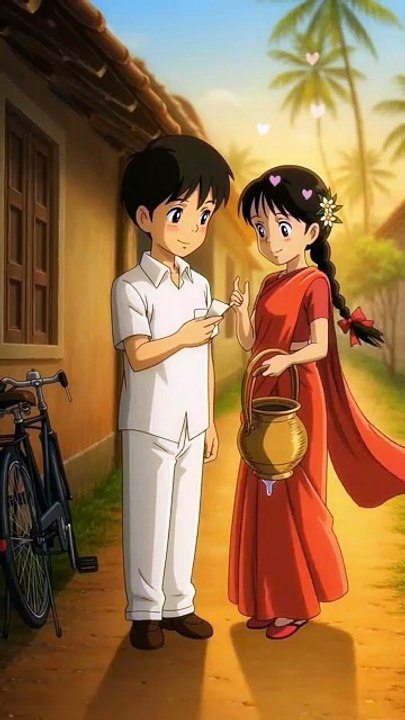 A beautiful first love moment in 1980s anime style ❤️ Cute and emotional retro love animation. Subscribe for more anime stories! #shorts #anime #love #emotional #retro