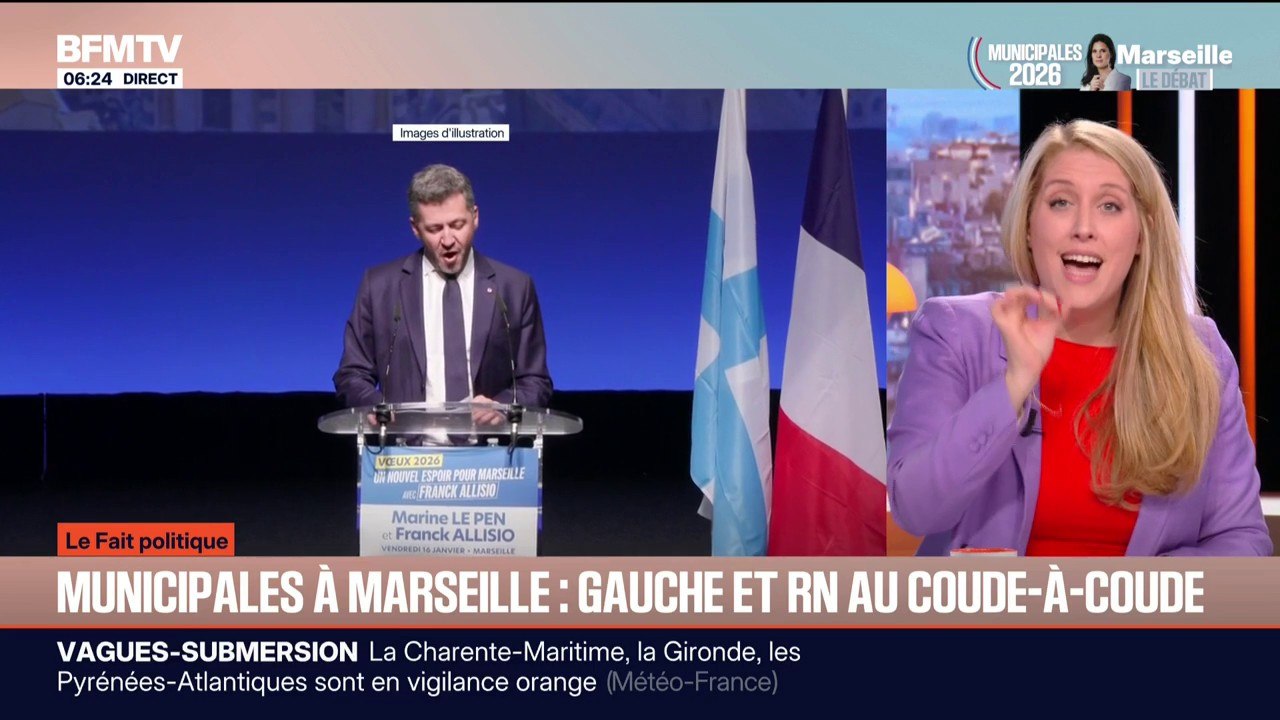 LE FAIT POLITIQUE D'ANNE - Municipales: vers un duel serré entre la gauche et le RN à Marseille, selon un sondage Elabe pour BFMTV