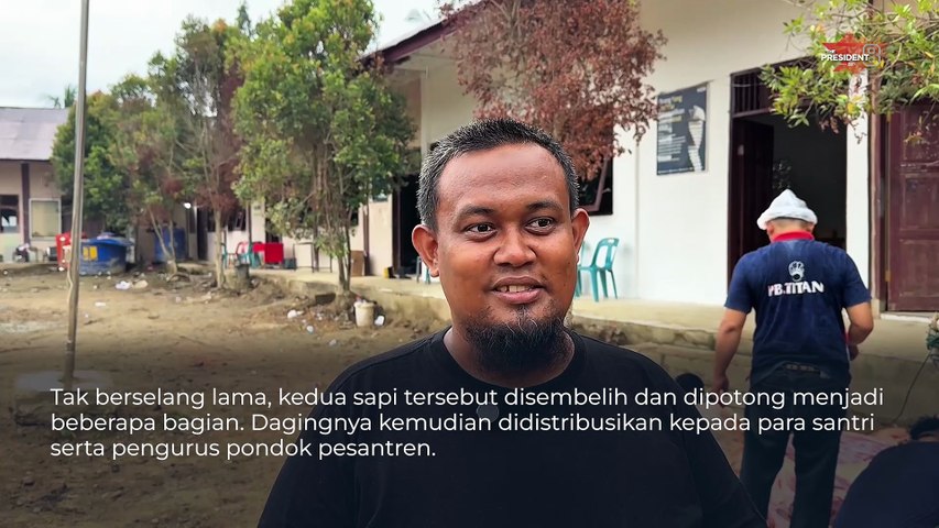 Sapi Jumbo Sedekah Prabowo Bikin Ponpes di Aceh Semangat Sambut Ramadan