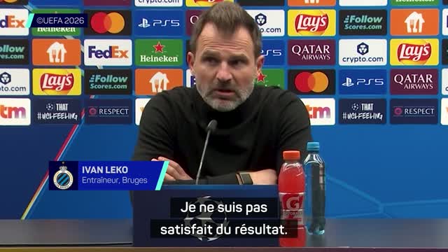 Bruges - Leko après le nul arraché face à l'Atlético : "Je ne suis pas satisfait du résultat"