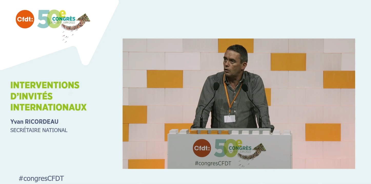 REPLAY 50e Congrès CFDT - jeudi 16 juin 2022 - 11h/12h30