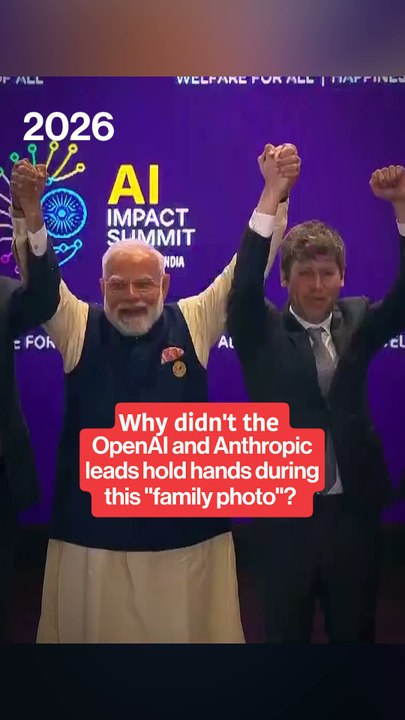 Colleagues-turned-rivals Sam Altman and Dario Amodei’s viral moment from AI Summit :eyes: