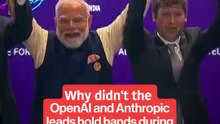 Colleagues-turned-rivals Sam Altman and Dario Amodei’s viral moment from AI Summit :eyes: