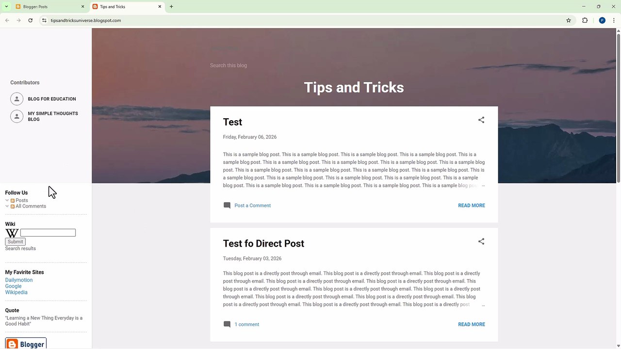 Blogger 60 Blog Stats Widget