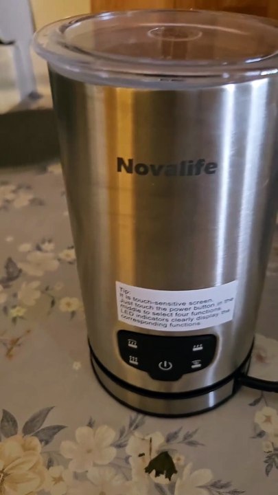 Milk Frother, 4 in 1 Milk Frother and Steamer with Two Whisks, Frothing Whisk and Heating Whisk, Automatic Warm and Cold Foam Maker