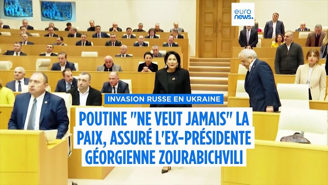 Vladimir Poutine ne veut jamais la paix , assure Salomé Zourabichvili à Euronews