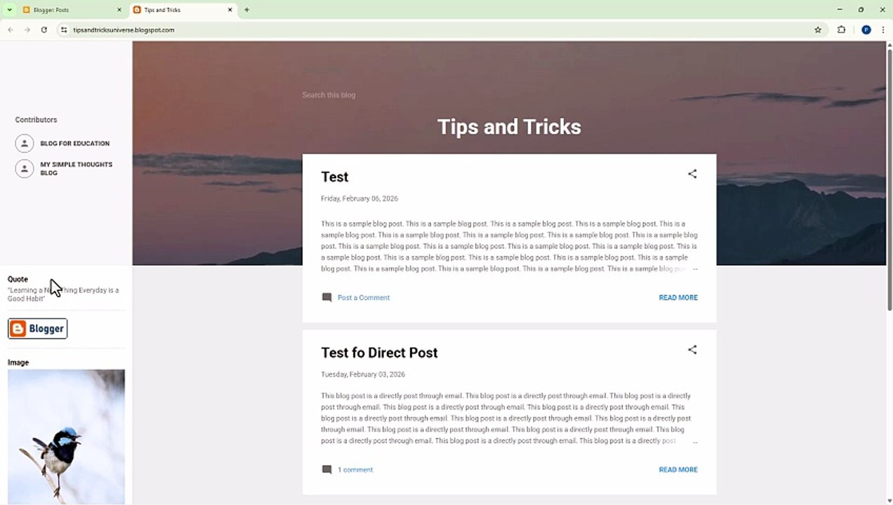 Blogger 57 Link List Widget