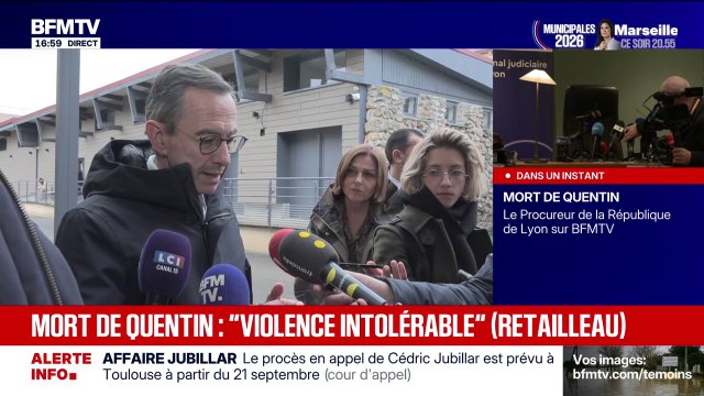 Mort de Quentin Deranque: Bruno Retailleau parle d'une violence intolérable