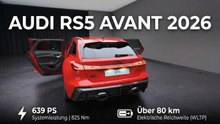 Audi RS5 Avant 2026 mit 80 km E-Reichweite